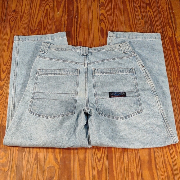 CY•BORG Baggy Jeans 34 Light Blue 90's Cyborg - Picture 8 of 11